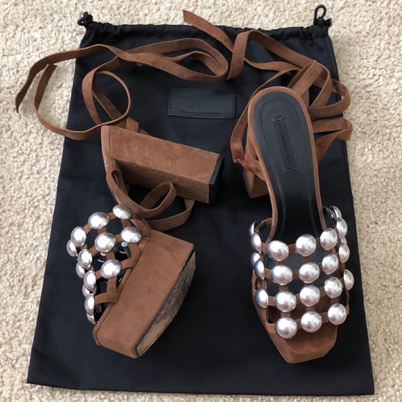 Alexander Wang Brown Suede Alys Platform Pumps - Picture 5 of 7